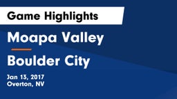 Moapa Valley  vs Boulder City Game Highlights - Jan 13, 2017