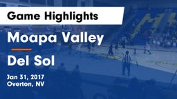 Moapa Valley  vs Del Sol  Game Highlights - Jan 31, 2017