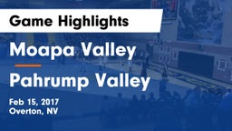 Moapa Valley  vs Pahrump Valley Game Highlights - Feb 15, 2017