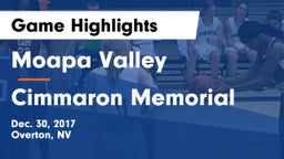 Moapa Valley  vs Cimmaron Memorial Game Highlights - Dec. 30, 2017