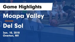 Moapa Valley  vs Del Sol  Game Highlights - Jan. 10, 2018