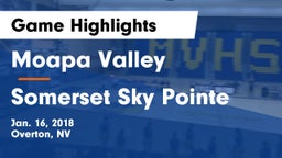 Moapa Valley  vs Somerset Sky Pointe Game Highlights - Jan. 16, 2018