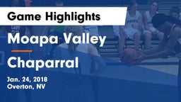 Moapa Valley  vs Chaparral  Game Highlights - Jan. 24, 2018