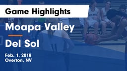 Moapa Valley  vs Del Sol  Game Highlights - Feb. 1, 2018