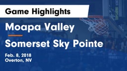Moapa Valley  vs Somerset Sky Pointe Game Highlights - Feb. 8, 2018