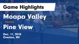 Moapa Valley  vs Pine View  Game Highlights - Dec. 11, 2018