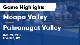 Moapa Valley  vs Pahranagat Valley Game Highlights - Dec. 21, 2018