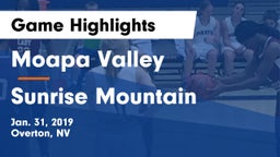 Moapa Valley  vs Sunrise Mountain  Game Highlights - Jan. 31, 2019