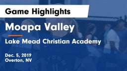 Moapa Valley  vs Lake Mead Christian Academy  Game Highlights - Dec. 5, 2019