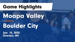 Moapa Valley  vs Boulder City Game Highlights - Jan. 14, 2020