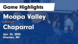 Moapa Valley  vs Chaparral  Game Highlights - Jan. 24, 2020