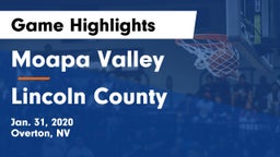 Moapa Valley  vs Lincoln County  Game Highlights - Jan. 31, 2020