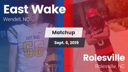 Matchup: East Wake High vs. Rolesville  2019