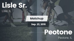 Matchup: Lisle  vs. Peotone  2016