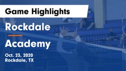 Rockdale  vs Academy  Game Highlights - Oct. 23, 2020