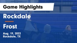 Rockdale  vs Frost  Game Highlights - Aug. 19, 2022