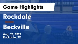 Rockdale  vs Beckville  Game Highlights - Aug. 20, 2022