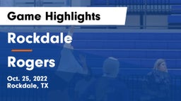 Rockdale  vs Rogers  Game Highlights - Oct. 25, 2022