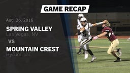 Recap: Spring Valley  vs. Mountain Crest  2016