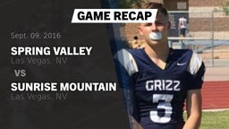 Recap: Spring Valley  vs. Sunrise Mountain  2016