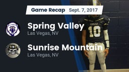 Recap: Spring Valley  vs. Sunrise Mountain  2017