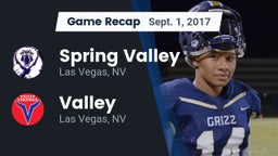 Recap: Spring Valley  vs. Valley  2017