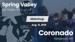 Matchup: Spring Valley High vs. Coronado  2018