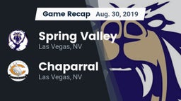 Recap: Spring Valley  vs. Chaparral  2019