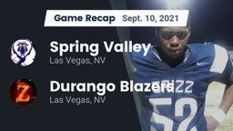 Recap: Spring Valley  vs. Durango  Blazers 2021