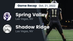Recap: Spring Valley  vs. Shadow Ridge  2022