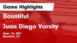 Bountiful  vs Juan Diego Varsity Game Highlights - Sept. 14, 2021