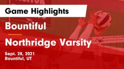 Bountiful  vs Northridge Varsity Game Highlights - Sept. 28, 2021