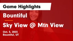 Bountiful  vs Sky View @ Mtn View Game Highlights - Oct. 5, 2023