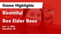 Bountiful  vs Box Elder Bees Game Highlights - Jan. 3, 2024