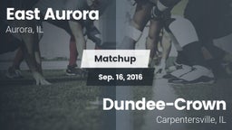 Matchup: East  vs. Dundee-Crown  2016