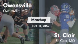 Matchup: Owensville High vs. St. Clair  2016