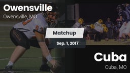 Matchup: Owensville High vs. Cuba  2017