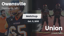 Matchup: Owensville High vs. Union  2018