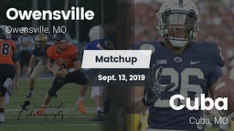 Matchup: Owensville High vs. Cuba  2019