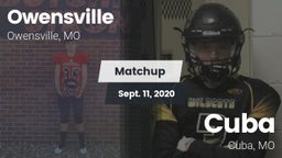 Matchup: Owensville High vs. Cuba  2020