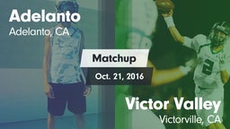 Adelanto football highlights Matchup: Adelanto  vs. Victor Valley  2016