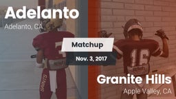 Adelanto football highlights Matchup: Adelanto  vs. Granite Hills  2017