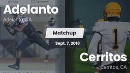 Matchup: Adelanto  vs. Cerritos  2018