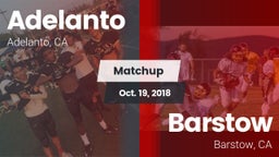 Matchup: Adelanto  vs. Barstow  2018