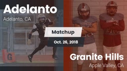 Matchup: Adelanto  vs. Granite Hills  2018