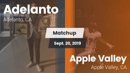 Matchup: Adelanto  vs. Apple Valley  2019