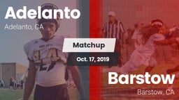 Matchup: Adelanto  vs. Barstow  2019
