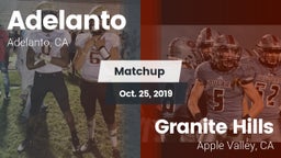 Matchup: Adelanto  vs. Granite Hills  2019
