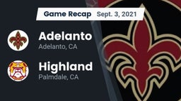 Recap: Adelanto  vs. Highland  2021