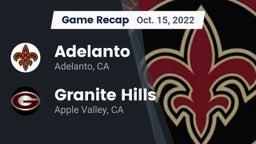 Recap: Adelanto  vs. Granite Hills  2022